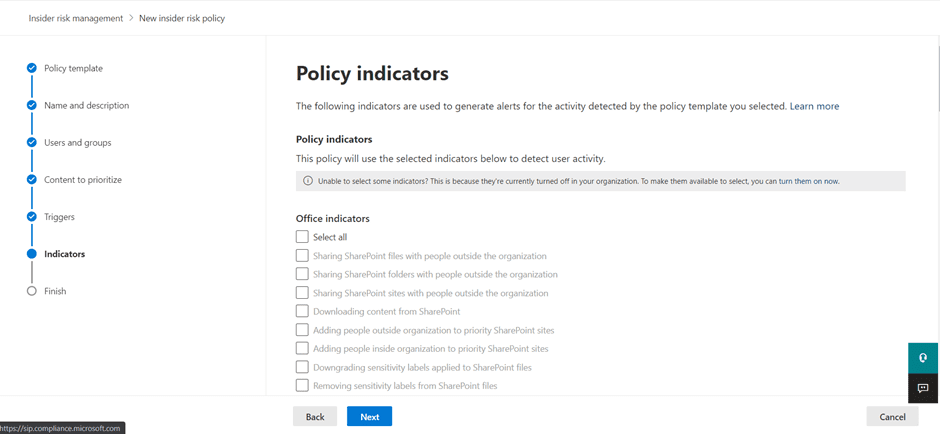 We choose policy indicators for our new policy