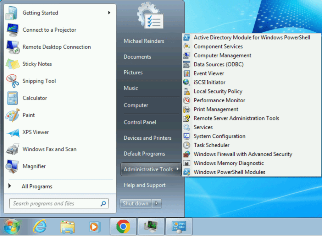 The Active Directory module for PowerShell is now in the Administrative Tools folder