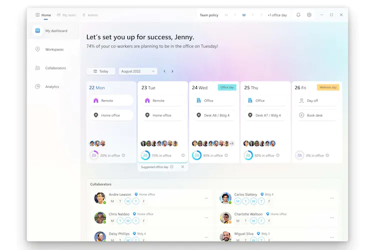 Microsoft Places helps to keep track of hybrid teams