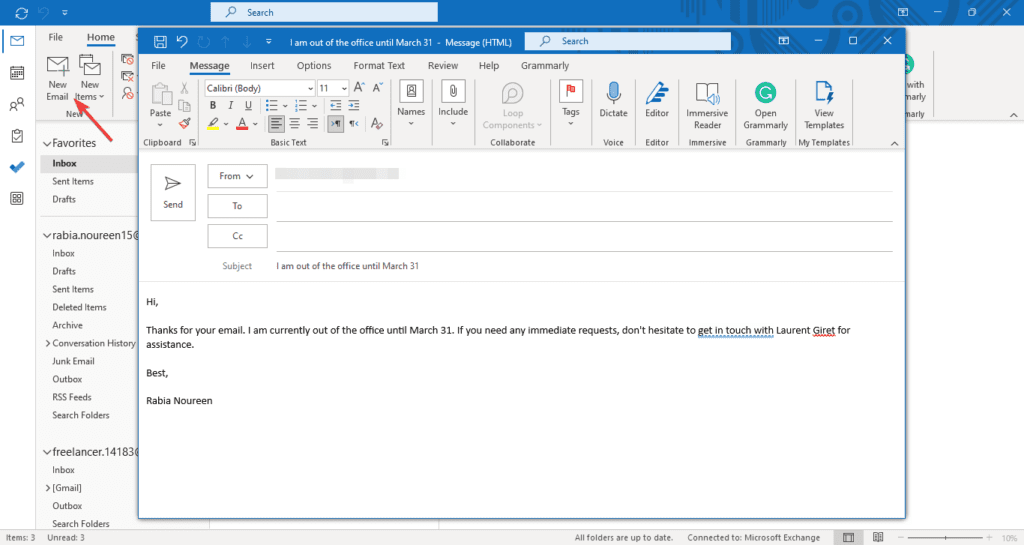 How to Set an Out Of Office Message in Microsoft Outlook LaptrinhX
