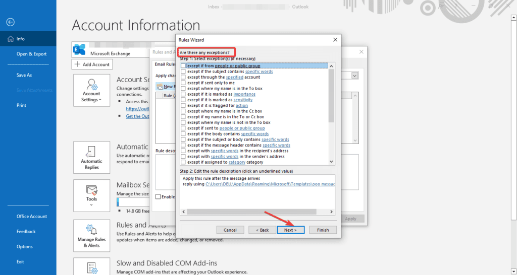 how to make out of office in outlook online